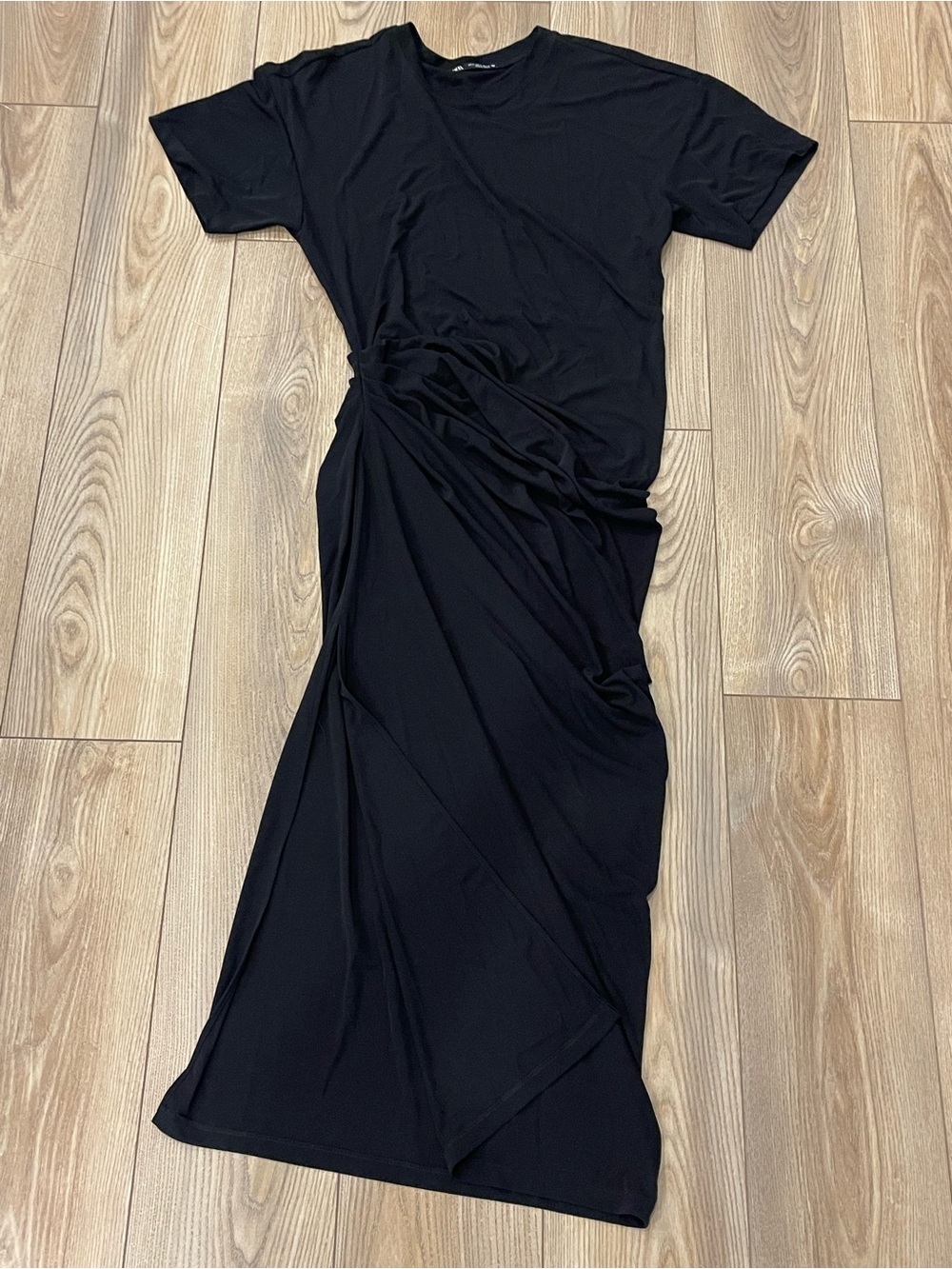 Zara Midi Gathered Side & Slit Dress